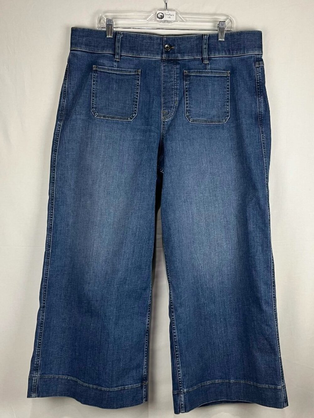 EUC Spanx Wide Leg Baggy Jeans Womens Pull On Size 2X